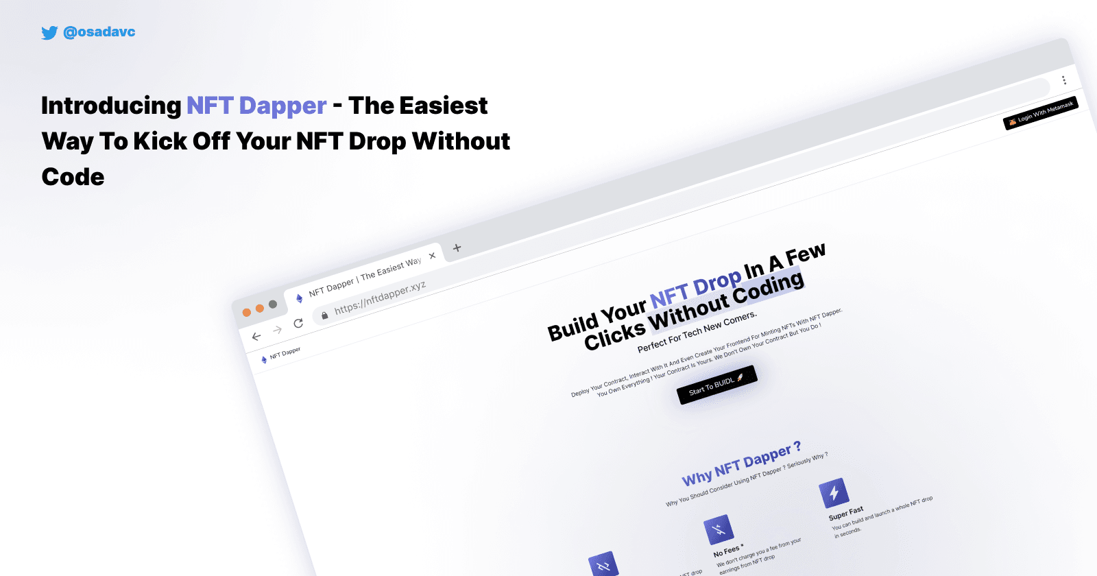 Introducing NFT Dapper - The Easiest Way To Kick Off Your NFT Drop Without Code ⚡